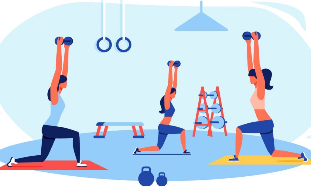 O Gympass oferece a possibilidade de fazer atividades físicas presenciais ou online