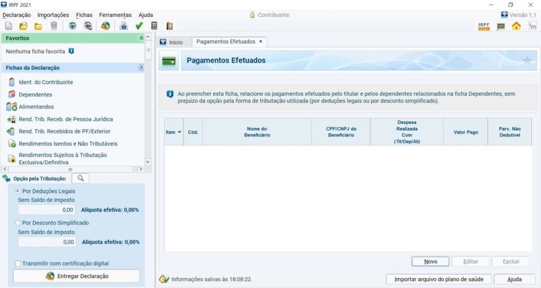 Como declarar plano de saúde no Imposto de Renda 2021?