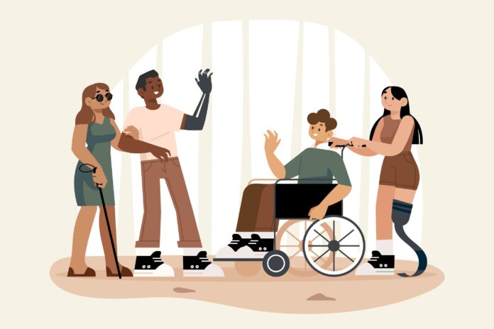 Ilustração representando diferentes tipos de deficiência