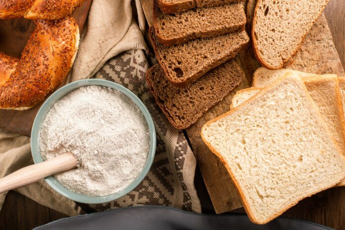 imagem de pão e farinha de trigo